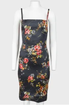 Strappy floral print dress