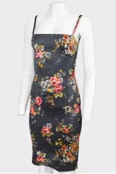 Strappy floral print dress