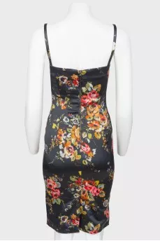 Strappy floral print dress