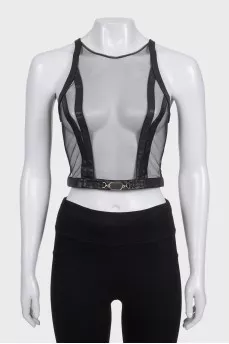 Black transparent top