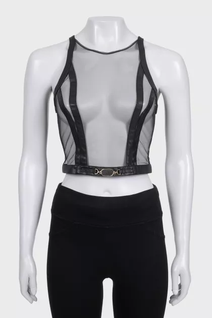 Black transparent top
