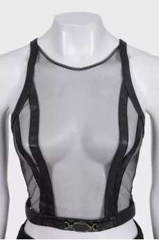Black transparent top