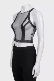 Black transparent top