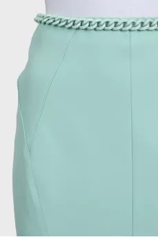 Blue skirt with a decorated belt
