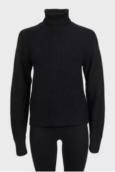 Black sweater with silver logo