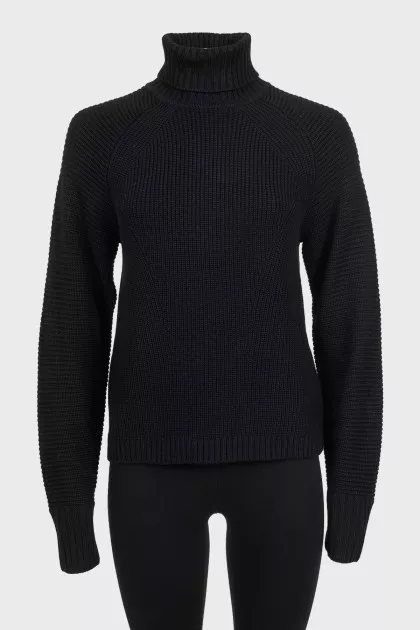 Black sweater with silver logo