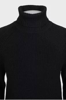 Black sweater with silver logo