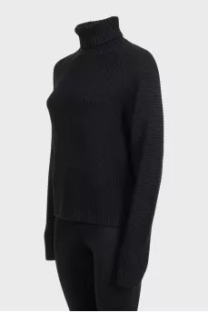 Black sweater with silver logo
