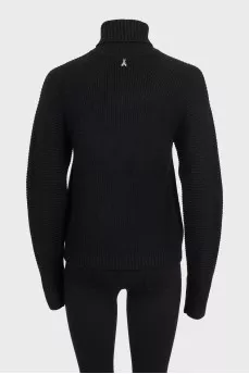 Black sweater with silver logo