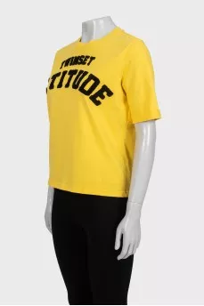 Straight T-shirt with a 3D logo