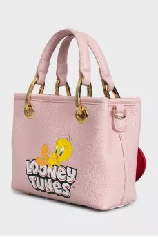Рожева шкіряна сумка Looney Tunes з биркою