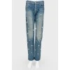 Large pearls jeans