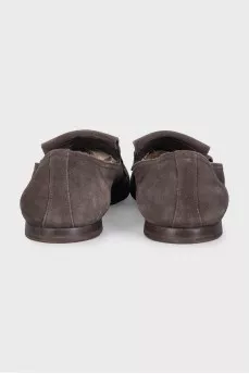 Men's suede tassel loafers