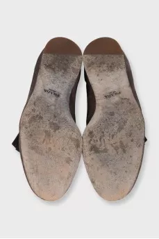 Men's suede tassel loafers