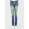 Ripped blue jeans