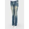 Ripped blue jeans