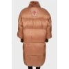 Down fur collar jacket long