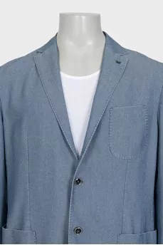 Men's light blue jacket with patch pockets