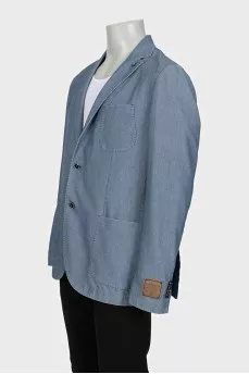 Men's light blue jacket with patch pockets