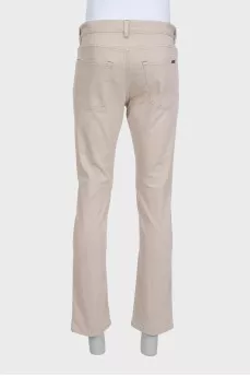 Men's straight-leg jeans in beige