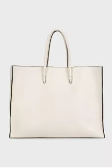 White leather shopper