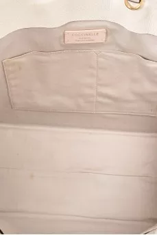White leather shopper