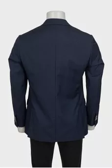Men's blue single-breasted jacket