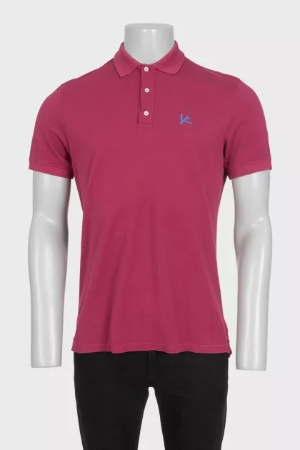 Men's purple polo shirt with logo