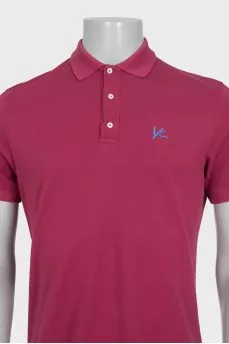 Men's purple polo shirt with logo