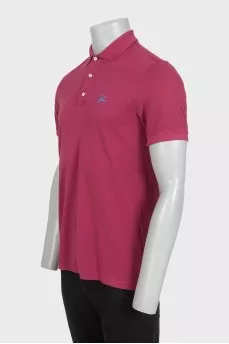 Men's purple polo shirt with logo