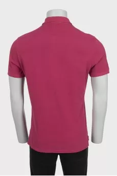Men's purple polo shirt with logo