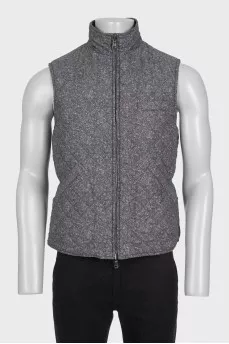 Men's reversible vest with zipper
