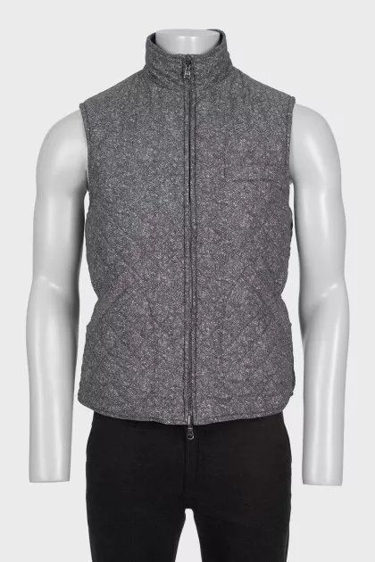 Men's reversible vest with zipper