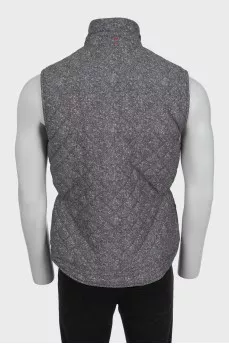 Men's reversible vest with zipper
