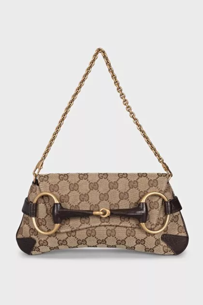 Horsebit textile bag