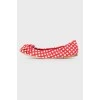 Red cage ballet shoes