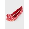 Red cage ballet shoes