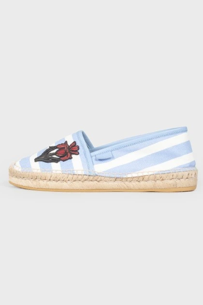 Espadrille striped with a strip
