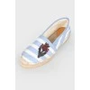 Espadrille striped with a strip