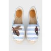 Espadrille striped with a strip