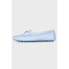 Lavender moccasins with tag