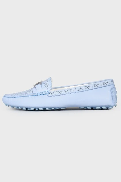 Lavender moccasins with tag