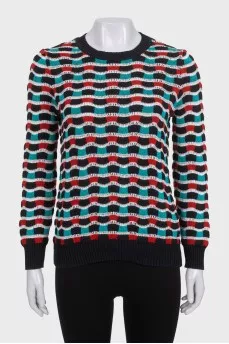 Jumper with a multi-colored print