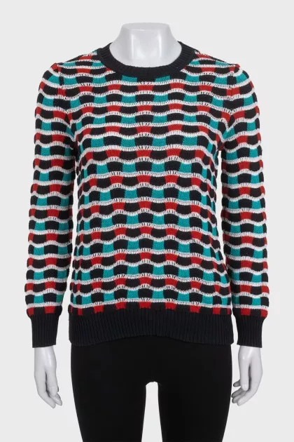 Jumper with a multi-colored print