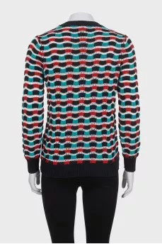 Jumper with a multi-colored print
