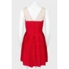 Pleated dress with rhinestones