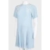 Silk lace inserts dress