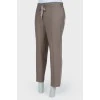 Wool trousers with arrows
