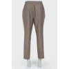 Wool trousers with arrows