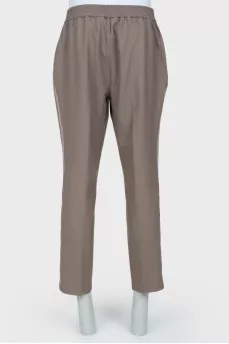Wool trousers with arrows